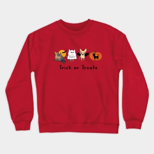 Red Halloween Chis - Smooth Coat Chihuahuas - Halloween Chihuahua Tee Crewneck Sweatshirt